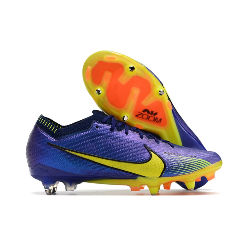 Nike Zoom Mercurial Vapor 15 Elite SG Lila Gul för Herr 3 Billiga Fotbollsskor Nike Zoom Mercurial Vapor 15 Elite SG Lila Gul 3