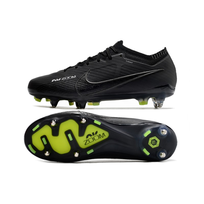 Nike Zoom Mercurial Vapor 15 Elite SG Shadow – Svart Grå Vit Neon för Herr 5 Billiga Fotbollsskor Nike Zoom Mercurial Vapor 15 Elite SG Shadow – Svart Grå Vit Neon 5