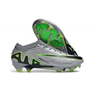Nike Zoom Mercurial Vapor XV Elite FG Grå Svart Grön för Herr Billiga Fotbollsskor Nike Zoom Mercurial Vapor XV Elite FG Grå Svart Grön