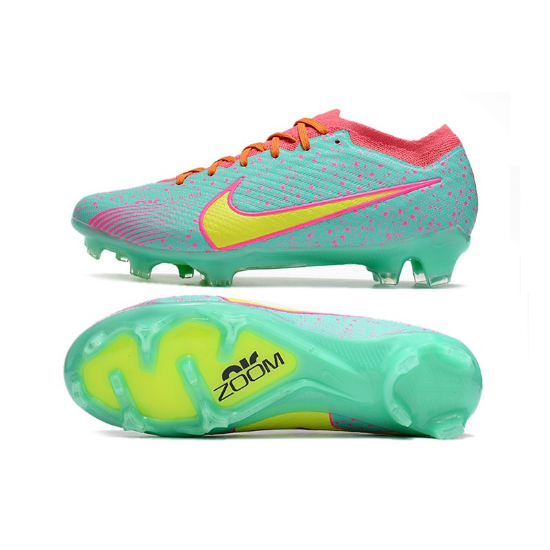 Nike Zoom Mercurial Vapor XV Elite FG Skor Blå Gul Rosa för Herr 5 Billiga Fotbollsskor Nike Zoom Mercurial Vapor XV Elite FG Skor Blå Gul Rosa 5