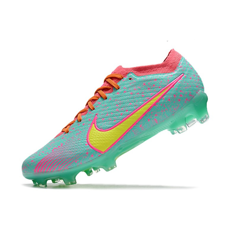 Nike Zoom Mercurial Vapor XV Elite FG Skor Blå Gul Rosa för Herr 8 Billiga Fotbollsskor Nike Zoom Mercurial Vapor XV Elite FG Skor Blå Gul Rosa 8