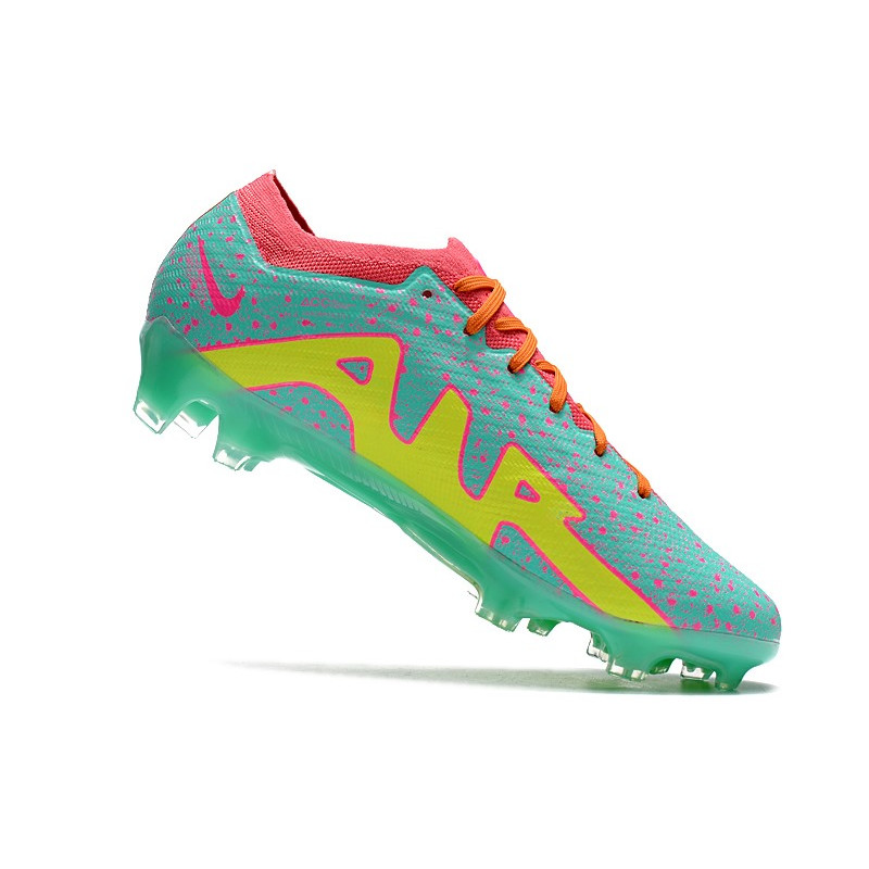 Nike Zoom Mercurial Vapor XV Elite FG Skor Blå Gul Rosa för Herr 9 Billiga Fotbollsskor Nike Zoom Mercurial Vapor XV Elite FG Skor Blå Gul Rosa 9