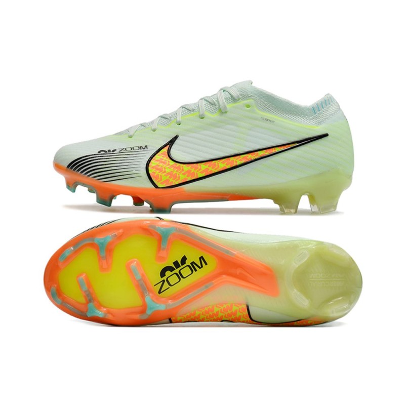 Nike Zoom Mercurial Vapor XV Elite FG Skor Grön Orange för Herr 5 Billiga Fotbollsskor Nike Zoom Mercurial Vapor XV Elite FG Skor Grön Orange 5