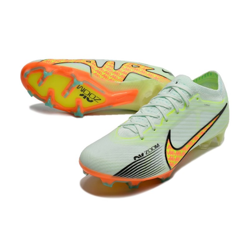 Nike Zoom Mercurial Vapor XV Elite FG Skor Grön Orange för Herr 7 Billiga Fotbollsskor Nike Zoom Mercurial Vapor XV Elite FG Skor Grön Orange 7