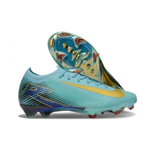 Nike Zoom Mercurial Vapor XVI Elite FG Blå Guld för Herr Billiga Fotbollsskor Nike Zoom Mercurial Vapor XVI Elite FG Blå Guld