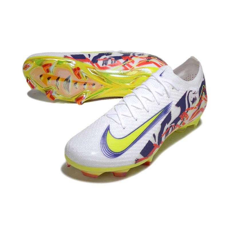 Nike Zoom Mercurial Vapor XVI Elite FG Vit Gul Lila Röd för Herr 7 Billiga Fotbollsskor Nike Zoom Mercurial Vapor XVI Elite FG Vit Gul Lila Röd 7