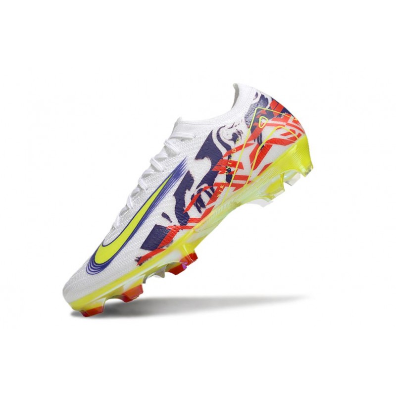 Nike Zoom Mercurial Vapor XVI Elite FG Vit Gul Lila Röd för Herr 8 Billiga Fotbollsskor Nike Zoom Mercurial Vapor XVI Elite FG Vit Gul Lila Röd 8
