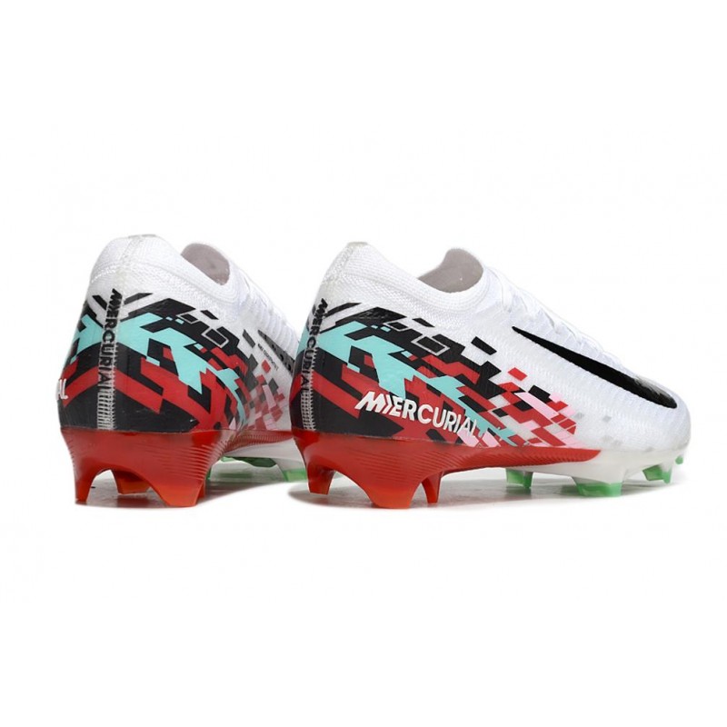 Nike Zoom Mercurial Vapor XVI Elite FG Vit Svart Röd för Herr 6 Billiga Fotbollsskor Nike Zoom Mercurial Vapor XVI Elite FG Vit Svart Röd 6