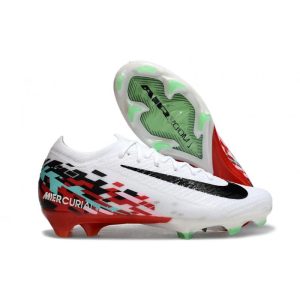 Nike Zoom Mercurial Vapor XVI Elite FG Vit Svart Röd för Herr Billiga Fotbollsskor Nike Zoom Mercurial Vapor XVI Elite FG Vit Svart Röd