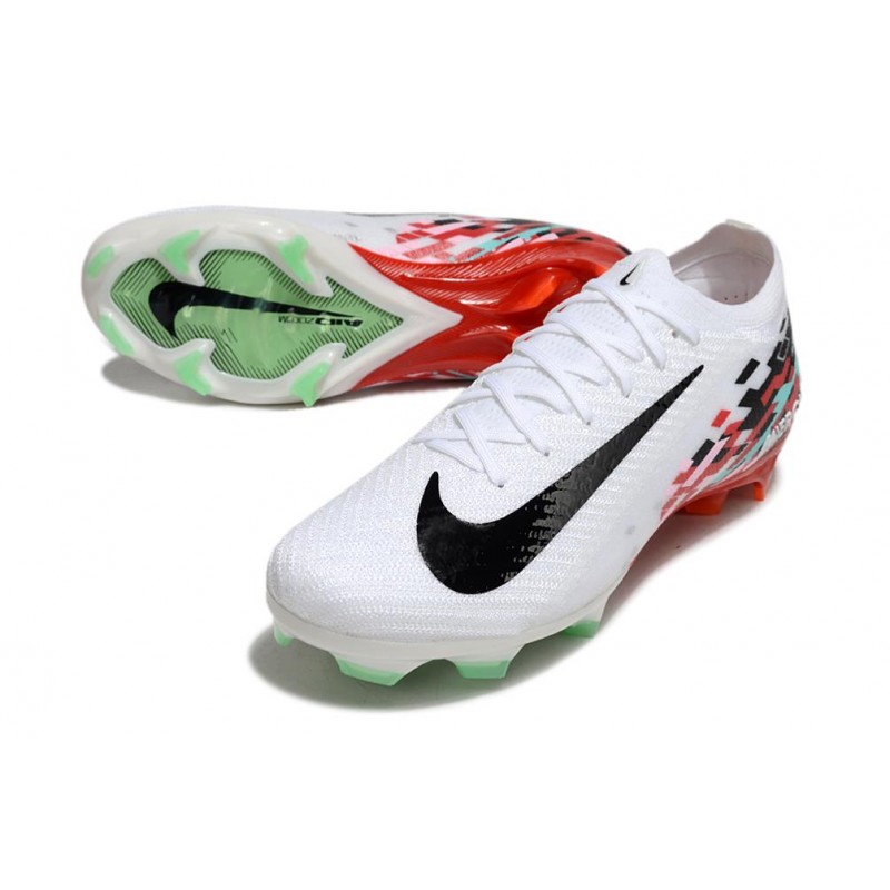 Nike Zoom Mercurial Vapor XVI Elite FG Vit Svart Röd för Herr 7 Billiga Fotbollsskor Nike Zoom Mercurial Vapor XVI Elite FG Vit Svart Röd 7