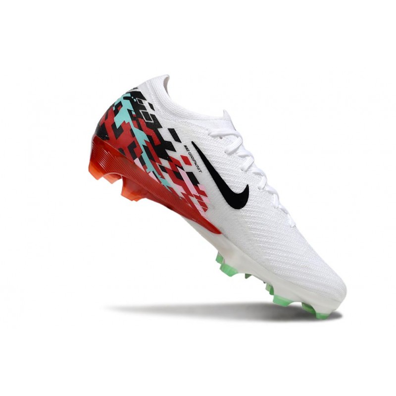 Nike Zoom Mercurial Vapor XVI Elite FG Vit Svart Röd för Herr 9 Billiga Fotbollsskor Nike Zoom Mercurial Vapor XVI Elite FG Vit Svart Röd 9