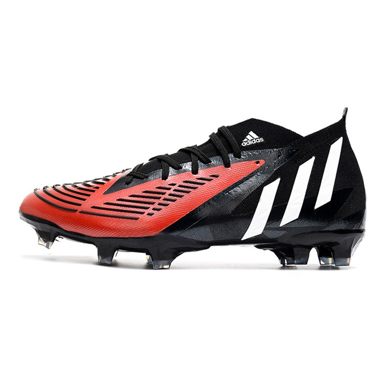 Skor adidas Predator Edge.1 FG Svart Vit Röd för Herr 4 Billiga Fotbollsskor Skor adidas Predator Edge.1 FG Svart Vit Röd 4