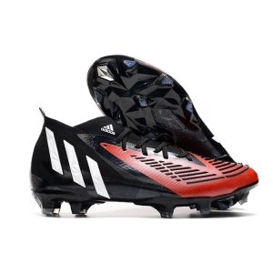 Skor adidas Predator Edge.1 FG Svart Vit Röd för Herr Billiga Fotbollsskor Skor adidas Predator Edge.1 FG Svart Vit Röd