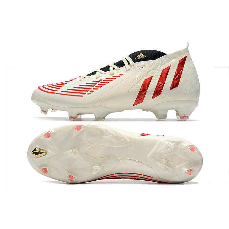 Skor adidas Predator Edge.1 FG Vit Röd för Herr 5 Billiga Fotbollsskor Skor adidas Predator Edge.1 FG Vit Röd 5