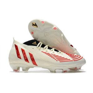 Skor adidas Predator Edge.1 FG Vit Röd för Herr Billiga Fotbollsskor Skor adidas Predator Edge.1 FG Vit Röd