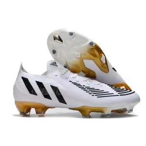 adidas Fotbollsskor Predator Edge.1 L FG Vit Guld Svart för Herr Billiga Fotbollsskor adidas Fotbollsskor Predator Edge.1 L FG Vit Guld Svart