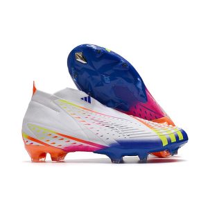adidas Predator Edge+ Fg Herrar Al Rihla – Vit Gul Blå för Herr Billiga Fotbollsskor adidas Predator Edge+ Fg Herrar Al Rihla – Vit Gul Blå