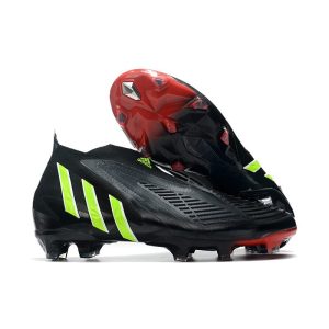 adidas Predator Edge+ Fg Herrar Svart Grön för Herr Billiga Fotbollsskor adidas Predator Edge+ Fg Herrar Svart Grön