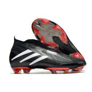 adidas Predator Edge+ Fg Herrar Svart Vit Röd för Herr Billiga Fotbollsskor adidas Predator Edge+ Fg Herrar Svart Vit Röd
