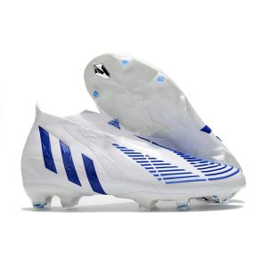 adidas Predator Edge+ Fg Skor Diamond Edge – Vit Blå för Herr Billiga Fotbollsskor adidas Predator Edge+ Fg Skor Diamond Edge – Vit Blå