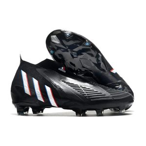adidas Predator Edge+ Fg Skor Edge of Darkness – Svart Vit Röd för Herr Billiga Fotbollsskor adidas Predator Edge+ Fg Skor Edge of Darkness – Svart Vit Röd