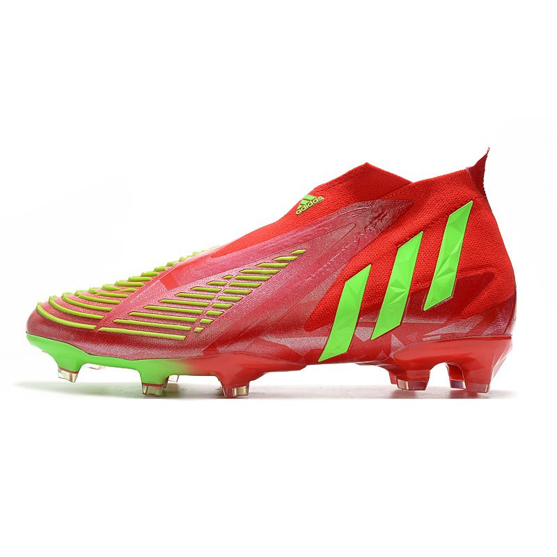 adidas Predator Edge+ Fg Skor Röd Grön för Herr 4 Billiga Fotbollsskor adidas Predator Edge+ Fg Skor Röd Grön 4