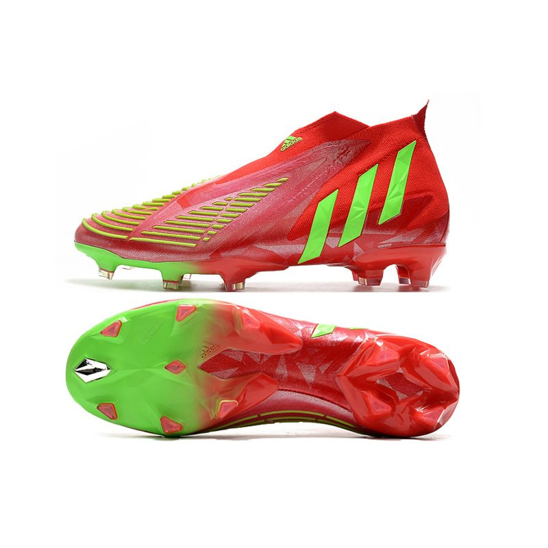 adidas Predator Edge+ Fg Skor Röd Grön för Herr 5 Billiga Fotbollsskor adidas Predator Edge+ Fg Skor Röd Grön 5