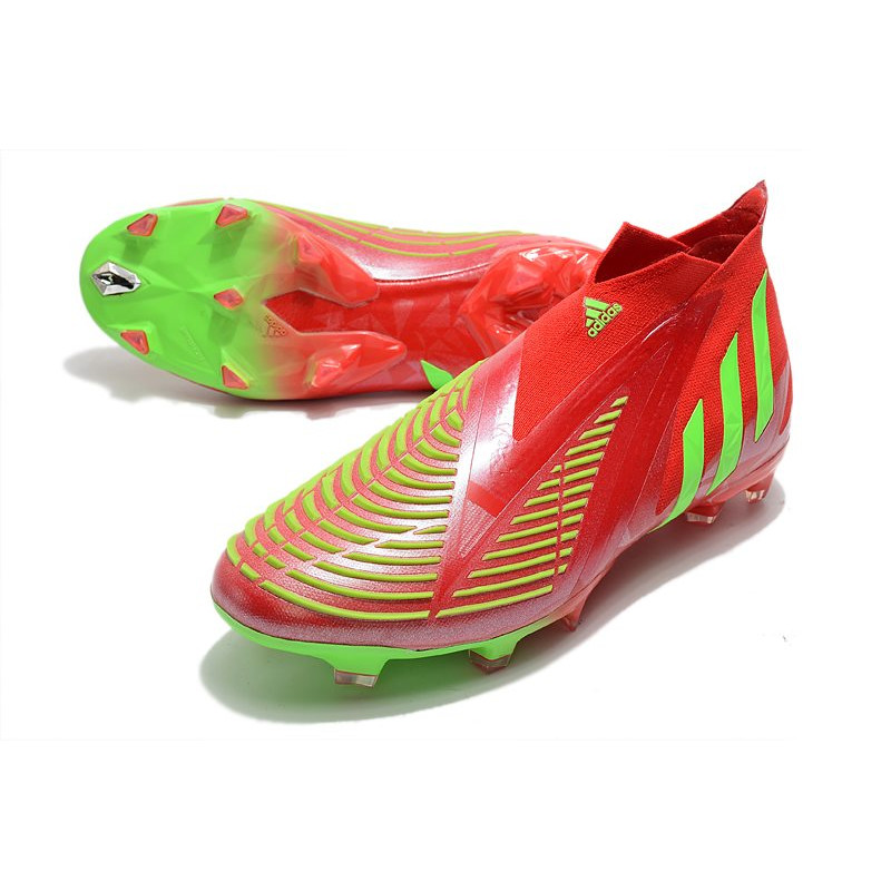 adidas Predator Edge+ Fg Skor Röd Grön för Herr 7 Billiga Fotbollsskor adidas Predator Edge+ Fg Skor Röd Grön 7