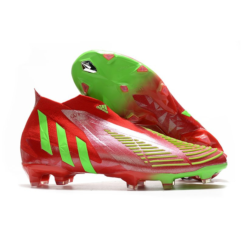 adidas Predator Edge+ Fg Skor Röd Grön för Herr 3 Billiga Fotbollsskor adidas Predator Edge+ Fg Skor Röd Grön 3