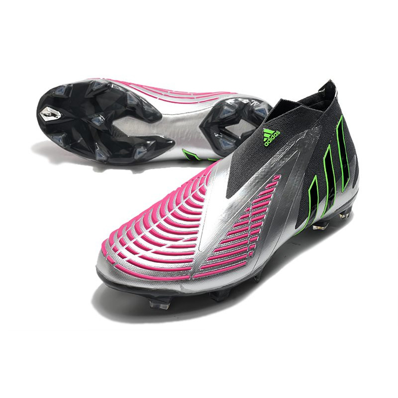 adidas Predator Edge+ Fg Skor Silver Svart Rosa för Herr 7 Billiga Fotbollsskor adidas Predator Edge+ Fg Skor Silver Svart Rosa 7