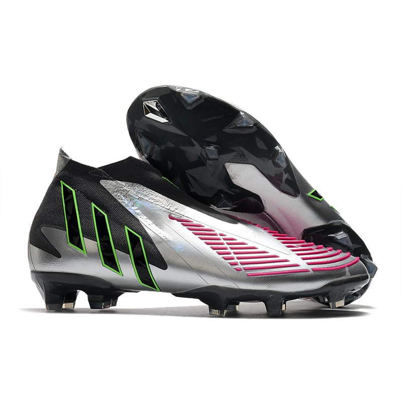 adidas Predator Edge+ Fg Skor Silver Svart Rosa för Herr 3 Billiga Fotbollsskor adidas Predator Edge+ Fg Skor Silver Svart Rosa 3