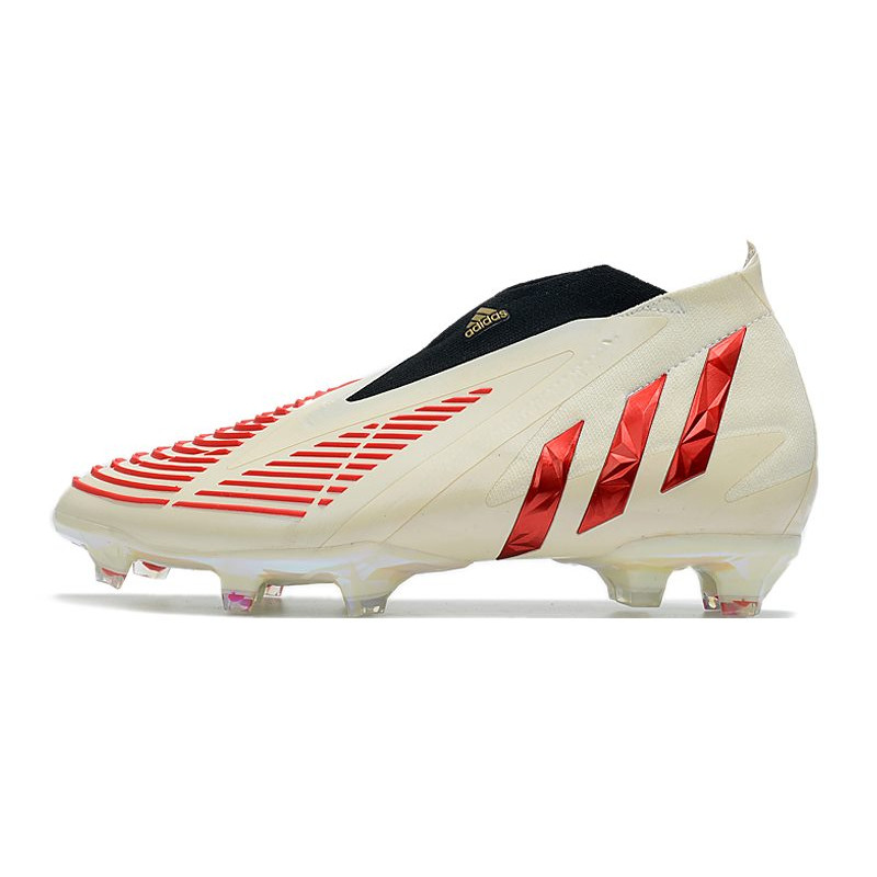 adidas Predator Edge+ Fg Skor Vit Röd för Herr 4 Billiga Fotbollsskor adidas Predator Edge+ Fg Skor Vit Röd 4