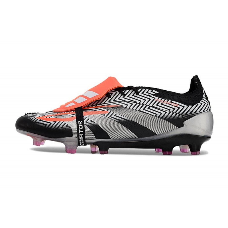 adidas Predator Elite FT FG Chaussures Noir Argent Rouge för Herr 4 Billiga Fotbollsskor adidas Predator Elite FT FG Chaussures Noir Argent Rouge 4