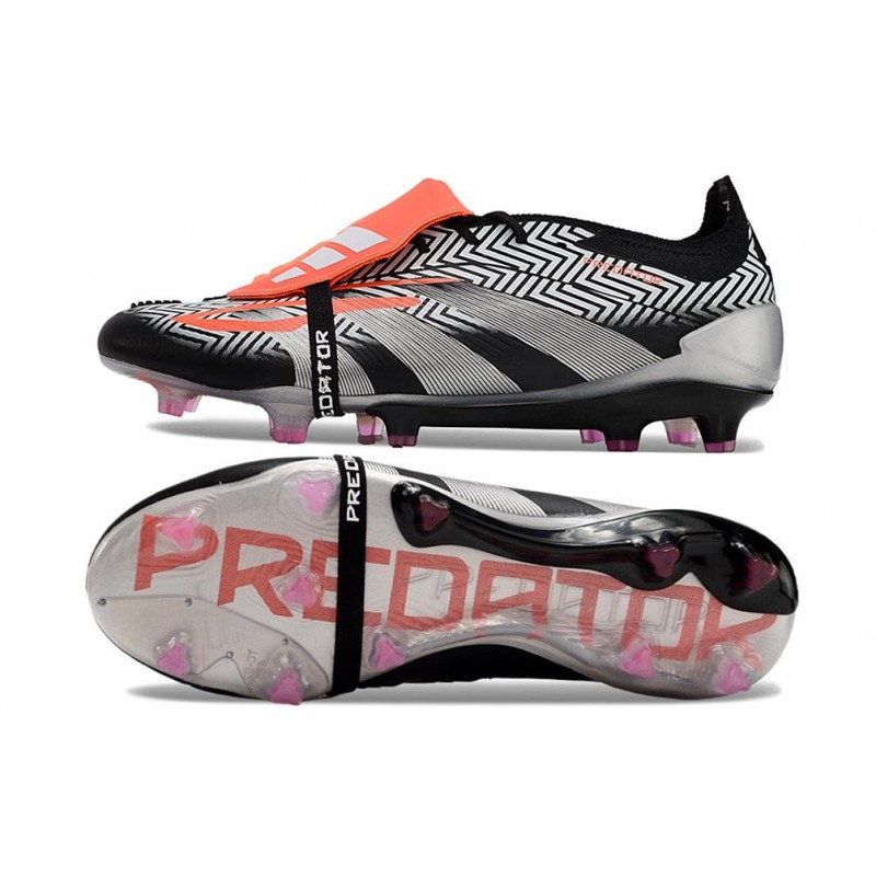 adidas Predator Elite FT FG Chaussures Noir Argent Rouge för Herr 5 Billiga Fotbollsskor adidas Predator Elite FT FG Chaussures Noir Argent Rouge 5