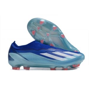 adidas X Crazyfast .1 Laceless FG Blå Vit för Herr Billiga Fotbollsskor adidas X Crazyfast .1 Laceless FG Blå Vit