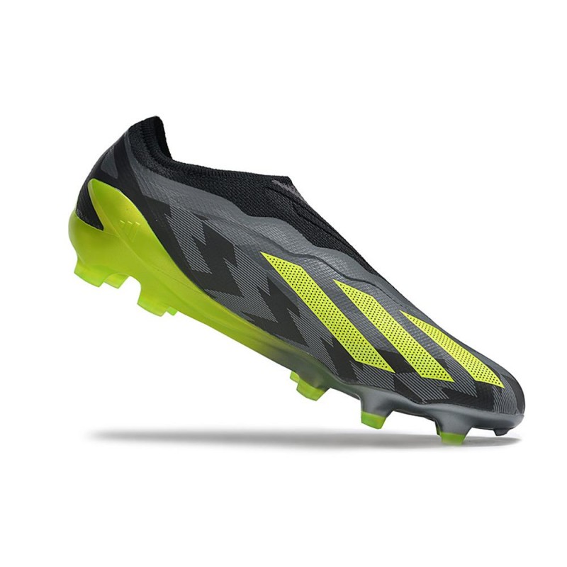adidas X Crazyfast .1 Laceless FG Crazycharged – Svart Gul Grå LIMITED EDITION för Herr 9 Billiga Fotbollsskor adidas X Crazyfast .1 Laceless FG Crazycharged – Svart Gul Grå LIMITED EDITION 9