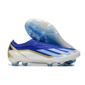 adidas X Crazyfast .1 Laceless FG Messi Spark Gen10s – Lucid Blue Blue Burst Vit för Herr Billiga Fotbollsskor adidas X Crazyfast .1 Laceless FG Messi Spark Gen10s – Lucid Blue Blue Burst Vit