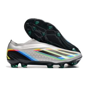 adidas X Speedportal + FG Skor Beyond Fast – Silver Svart Gul för Herr Billiga Fotbollsskor adidas X Speedportal + FG Skor Beyond Fast – Silver Svart Gul