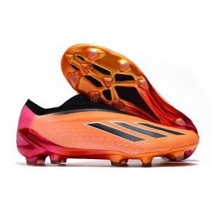 adidas X Speedportal + FG Skor Orange Svart för Herr Billiga Fotbollsskor adidas X Speedportal + FG Skor Orange Svart