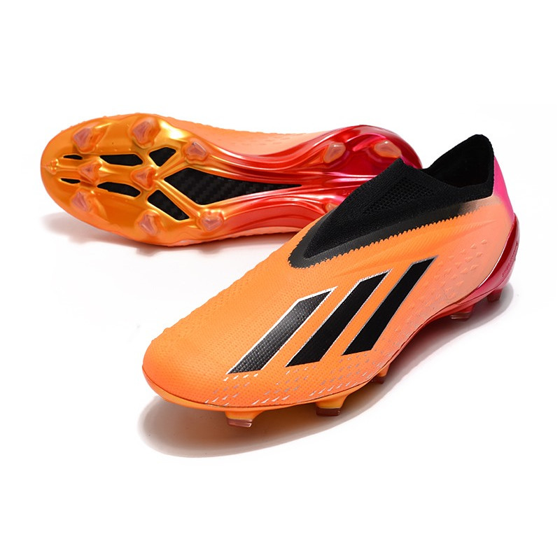adidas X Speedportal + FG Skor Orange Svart för Herr 7 Billiga Fotbollsskor adidas X Speedportal + FG Skor Orange Svart 7