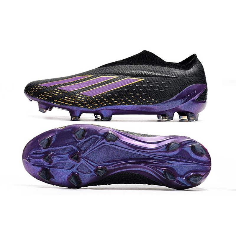 adidas X Speedportal + FG Skor Svart Lila för Herr 5 Billiga Fotbollsskor adidas X Speedportal + FG Skor Svart Lila 5