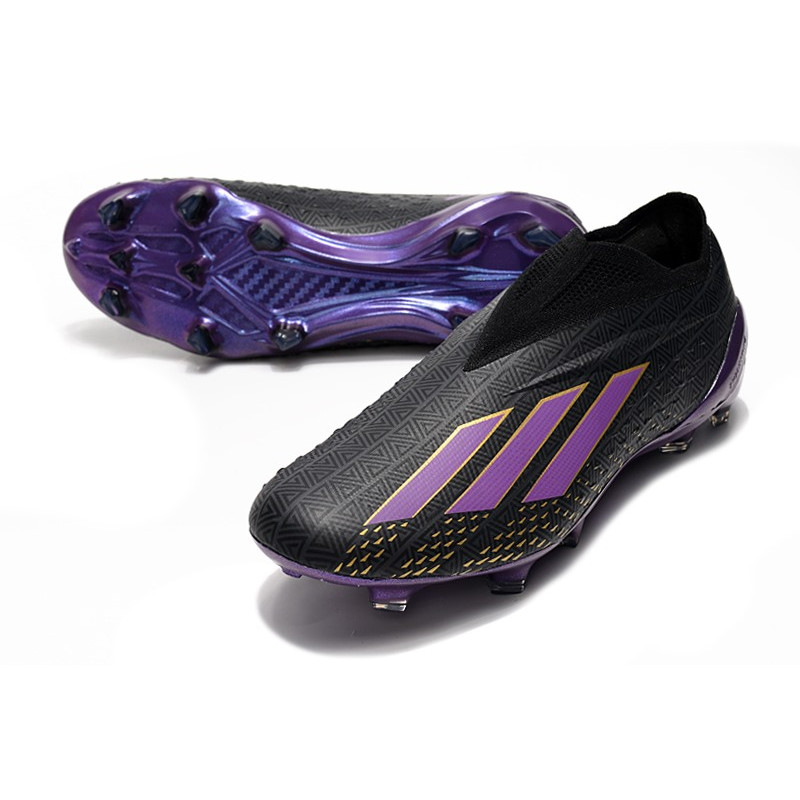 adidas X Speedportal + FG Skor Svart Lila för Herr 7 Billiga Fotbollsskor adidas X Speedportal + FG Skor Svart Lila 7