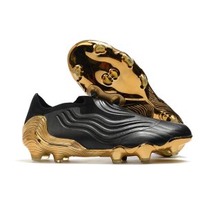 Adidas Copa Sense+ FG Herrar Svart Guld för Herr Billiga Fotbollsskor Adidas Copa Sense+ FG Herrar Svart Guld