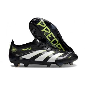 Adidas Predator 2025 Elite FG Svart Vit Gul för Herr Billiga Fotbollsskor Adidas Predator 2025 Elite FG Svart Vit Gul