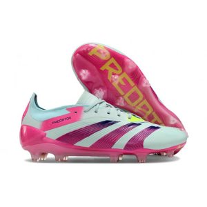 Adidas Predator 24 Elite FG Blå Rosa för Herr Billiga Fotbollsskor Adidas Predator 24 Elite FG Blå Rosa