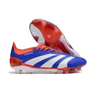 Adidas Predator 24 Elite FG Blå Vit Röd för Herr Billiga Fotbollsskor Adidas Predator 24 Elite FG Blå Vit Röd
