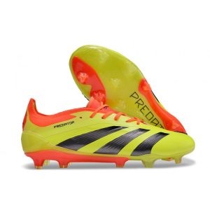 Adidas Predator 24 Elite FG Gul Svart Röd för Herr Billiga Fotbollsskor Adidas Predator 24 Elite FG Gul Svart Röd