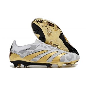 Adidas Predator 24 Elite FG Guld Vit Grå för Herr Billiga Fotbollsskor Adidas Predator 24 Elite FG Guld Vit Grå