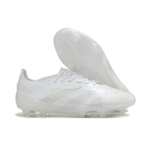 Adidas Predator 24 Elite FG Pearlized Vit Silver för Herr Billiga Fotbollsskor Adidas Predator 24 Elite FG Pearlized Vit Silver