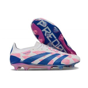 Adidas Predator 24 Elite FG Reemergence -Vit Blå Rosa för Herr Billiga Fotbollsskor Adidas Predator 24 Elite FG Reemergence -Vit Blå Rosa